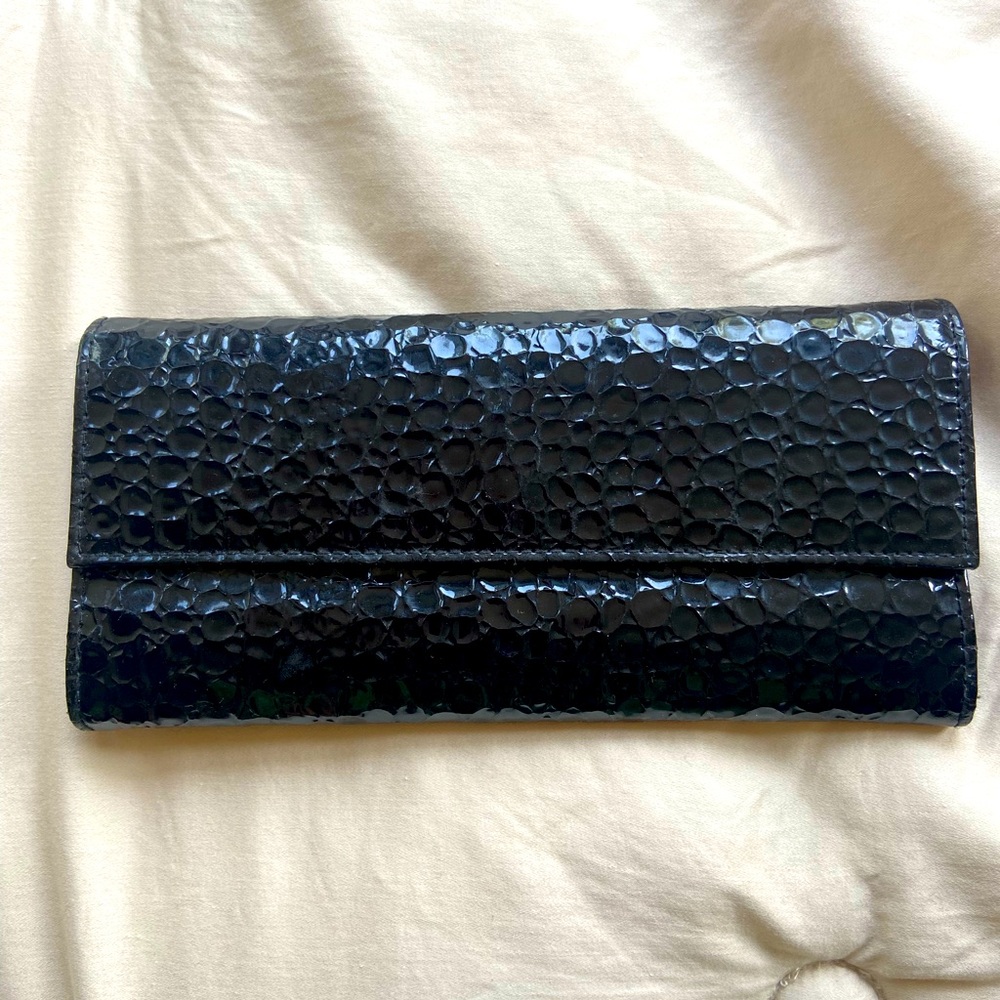 Black Croc Clutch